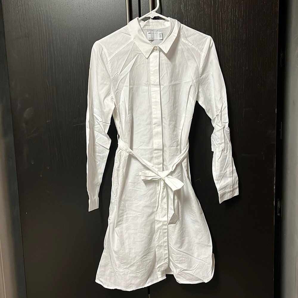 ASOS Design Button Up Dress - White - Medium